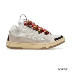 Lanvin Leather Curb White Ivory Shoes Sneakers - la0000001