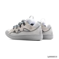 Lanvin Leather Curb Light Grey Blue Shoes Sneakers - la0000010 - Image 3