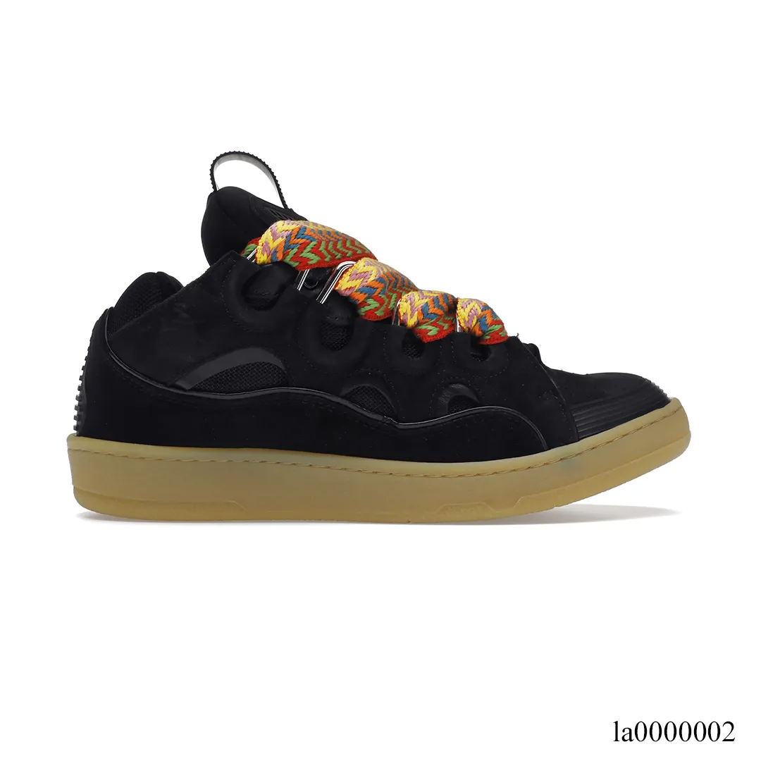 Lanvin Leather Curb Black Shoes Sneakers - la0000002