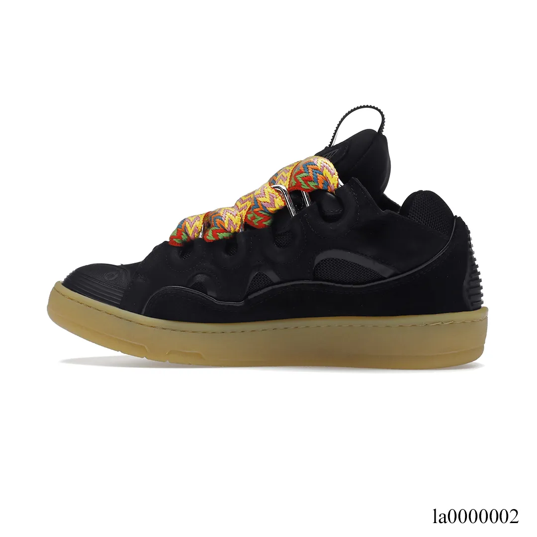 Lanvin Leather Curb Black Shoes Sneakers - la0000002 - Image 2