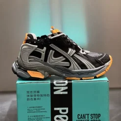 BLCG Runner Worn-Out Black Orange Fluo Shoes Sneakers - bl0000032 - Image 3