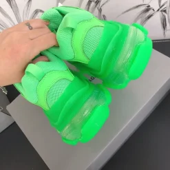 BLCG Triple S Clear Sole Neon Green Shoes Sneakers - bl0000040 - Image 4