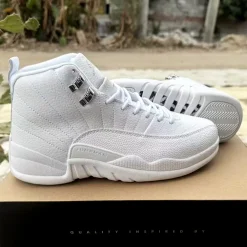 Air Jordan 12 Triple White Shoes Sneakers - nk0004696 - Image 6
