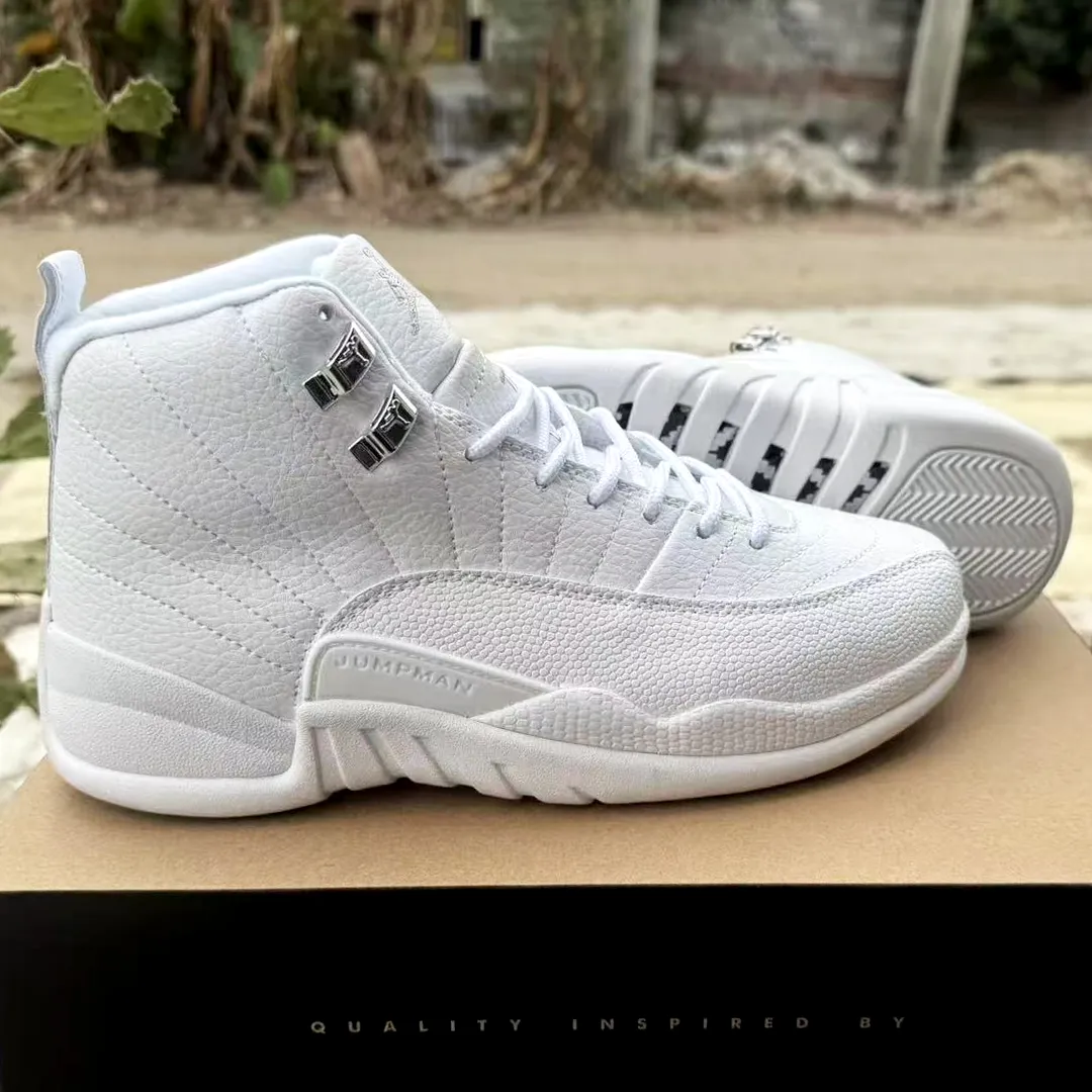 Air Jordan 12 Triple White Shoes Sneakers - nk0004696 - Image 6