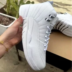 Air Jordan 12 Triple White Shoes Sneakers - nk0004696 - Image 3
