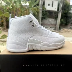 Air Jordan 12 Triple White Shoes Sneakers - nk0004696 - Image 4