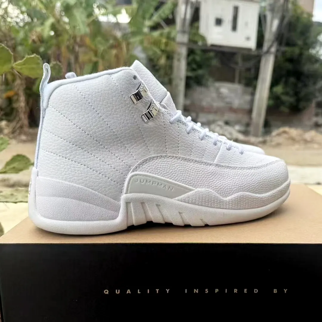 Air Jordan 12 Triple White Shoes Sneakers - nk0004696 - Image 4