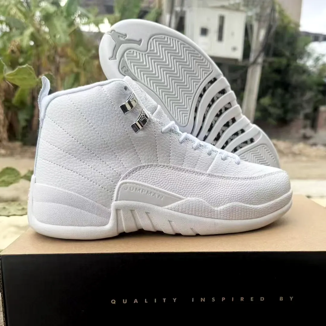 Air Jordan 12 Triple White Shoes Sneakers - nk0004696 - Image 5