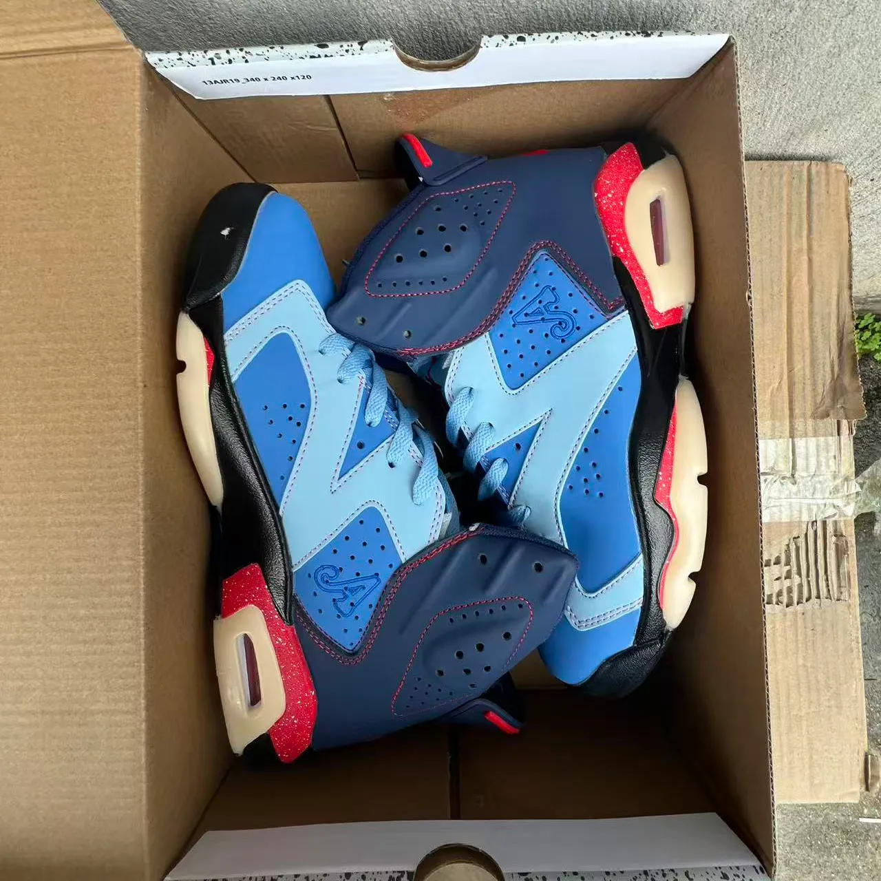 Awake NY x Air Jordan 6 “Midnight Navy”/“Blueberry” Shoes Sneakers - nk0005225 - Image 11