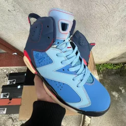 Awake NY x Air Jordan 6 “Midnight Navy”/“Blueberry” Shoes Sneakers - nk0005225 - Image 4