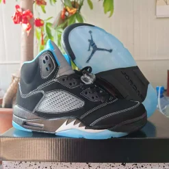 Air Jordan 5 Black UNC/ Black Carolina Shoes Sneakers - nk0004731 - Image 5