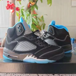 Air Jordan 5 Black UNC/ Black Carolina Shoes Sneakers - nk0004731 - Image 4