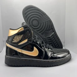 Air Jordan 1 Retro High OG "Black Metallic Gold" Shoes Sneakers – nk0005530 - Image 6